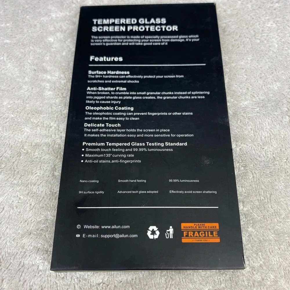 Ailun 3 Pack Tempered Glass Screen Protector for iPhone Xs Max & 11 Pro Max 9H